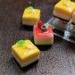 1pc Strawberry Cake / Mango Mousse Cake Artisan Clay Food Keycaps ESC MX for Mechanical Gaming Keyboard